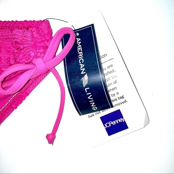 NWT Pink Crochet Two Piece Bikini Size 6 - Picture 5 of 6